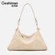 Geshiman high-end fashion bag 2025 new top-layer vegetable tanned leather casual hobo women's bag large capacity single-shoulder tote bag [gift box] Mixing 7296