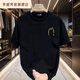 Zhengmei Fengshan-Kleidung neuer amerikanischer Retro kreativer Druck loser runder Hals schwerer Kurzarm Casual auf weißer AB1699 Vorder- und Hinter-M-Outlet ##/_ M Vorschlag 110130 ##*