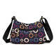 Sac en tissu Sichuan Sac pour femmes à la mode et élégant Sac à bandoulière polyvalent sac de maman d'âge moyen Sac à bandoulière pour femmes imprimé Oxford Tissu Sac 826 Blue Letters