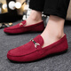 
Mountaineering road layman spring and autumn breathable bean shoes for men Korean version of internet celebrity society young man casual lazy shoes with one foot old Beijing cloth shoes D753 blue 42