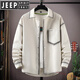 Jeep Spirit American High Street Джинсовая куртка для мальчиков 2025 весна и осенняя одежда универсальная контрастная лацкатная повседневная куртка. 16823 обычный 3xl 3xl около 150-170 джин [Джин равен 0,5 кг] можно носить