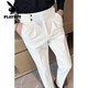 Playboy (PLAYBOY) Naples men's high-waisted trousers 2025 new style casual trousers Korean style trendy straight suit trousers black 31 (110-120Jin Jin equals 0.5 kg)