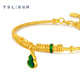 
Xie Ruilin (TSL) Guochao Fulu series gourd gold bracelet ancient method foot gold craft handicraft XQ738 pricing category (working fee is about 5,680 yuan) 13.3g
