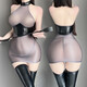 Sexy Battle Jacket 2024 Neue sexy Unterwäsche Pajamas Passionsbett Set großer Größe 9737 enger Rock Schwarzes Einzelgröße Empfohlenes Gewicht 80-120jin [Jin gleich 0,5 kg]