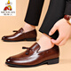 Scarecrow (MEXICAN) matte suit men's leather shoes men's flat shine formal wear youth pointed toe casual wedding shoes spring and autumn beans shoes big 9923 matte black 38