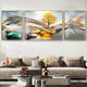 
Fulu Light Luxury Living Room Decoration Painting Simple Modern Sofa Background Wall Hanging Painting Atmospheric Mural Landscape Painting Wall Painting HJ-3895-Back with a Back Suitable for sofas below two meters on both sides of 30*50+