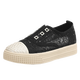 Daphne Mesh Chaussures décontractées pour les femmes 2025 Nouveau été Small Fragrance toile chaussures pour femmes Chaussures pêcheurs à une jambe à pattes simples noir 36