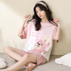 Yalu pajamas for women for summer pure cotton women short-sleeved summer style 2025 new soft skin-friendly home clothing summer DGG-N1478 M [recommended 80-100Jin [Jin equals 0.5 kg] wear]