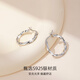 Yalundi Silver Earrings Women's Earrings Plain Rings Unique and Beautiful Earrings Women's 2025 New High-Quality Light Luxurious Earrings Earrings Buckle Jewelry