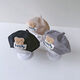Kinder Baskenmädchen Baby Hut Herbst und Winter Koreanische Version von Bear Infant und Kleinkindjungen gestrickt Wollmaler Hut Trend Lucky Koreanische Version von Doll Bear-Black 3-15 Monate [Head Circle 40-46cm]
