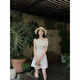 EIA Yiyao elegant art student temperament intellectual simple slanted shoulder dress women summer long and short skirt apricot long dress slightly shot L 110Jin Jin is equal to 0.5kg 120Jin Jin is equal to 0.5kg