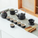 Zhai Leisure Tea Set Home Office Tea Tray Living Room Tea Table Kung Fu Ceramic Teacup Teapot Tea Rhyme 12 Heads