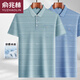 
Yu Zhaolin summer men's ice silk traceless short-sleeved T-shirt daddy's thin Polo shirt base middle-aged and elderly lapel half-sleeved ice silk-9855 gray real pocket M 48/165