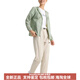 Columbia City Outdoor-Serie Feste Farbe Wasser abstoßend Sonnencreme UPF50+ Kapuze-Reißverschlussjacke Frauen Green-348 s