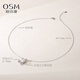 Oshiman Jewelry Oblate White Pearl Necklace Flower Shape Pendant Shining Side Stone Simple 925 Silver Sun Hwan