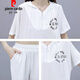 皮尔卡丹（pierre cardin）2025年夏季新款宽松时尚休闲运动服套装女时髦洋气冰|丝短袖两件 (1389)蓝色 M (建议100斤以下)