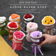 Hao Fanjie Pocket Blumenstrauß Mini Kleine Blumenstrauß Blumen Rosen getrocknete Blumen gefälschte Blumen Lehrer Tag Geschenke Meeting Blumen Drei rosa Rosen