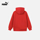Puma's new children's winter long-sleeved sweatshirt with hood, warm and fashionable, Chinese red 60601 170