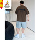 Vogelscheuche Sommer Japaner Retro lässig kurzärmelig T-Shirt für Männer Fett plus Größe loser lässiger Baumwolle halbärmelig T-Shirt A6623-Weiß 2xl