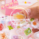 3D three-dimensional relief children's sticker girl nail art landscaping crystal cute cartoon 3-year-old DIY hand account transparent beans covering ugly computer mobile phone case without glue back sticker decoration