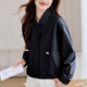 
ROMON (ROMON) jacket for women in spring and autumn 2025 new spring outfit, small and fashionable jacket, temperament, slim and versatile clothes, purple M
