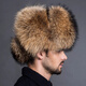 Yinghui fur hat men's winter middle-aged and elderly genuine leather ear protection hat Northeastern men's thickened elderly fox fur real fur hat raccoon hair original color M/56-58CM or above head circumference