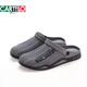 CARTELO trendy brand hole shoes two-wear men's beach shoes men's slippers summer bag-toe anti-slip sandals new style for men's 3881 blue 40
