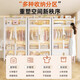
Simple wardrobe bedroom home rental house assembled metal all-steel frame new style wardrobe small storage cabinet PC double door wardrobe 998*500*1585