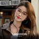 Lashion (Lashion) Myopia Glasses Женский стиль Brown Big Frame Star может быть сопоставлен со степенью анти-синего света и радиационно-защищенным от лица артефакта, каркасная рама черного золота-рама-S11972 с Zeiss Vitner 1.67 анти-синий свет 0-600 градусов