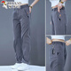 Woodpecker Lyocell Tencel casual pants men's spring and autumn straight pants men's versatile loose sports wide-leg long pants gray 32 (waist 2 feet 5) recommended 130-140 Jin Jin equals 0.5 kg to wear