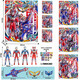 Shantoulin Village large hanging board with children's machine mask glowing boy sword suit cartoon street stall wholesale model toy 53262 hanging board with simulated kitchenware A3892