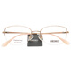 Seiko (Seiko) Marco de gafas Medio marco Titanio óptico Miopía Marco 12003 0204 52 mm+ Lente Doméstica 1.56 Lente
