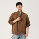MONPOC bomber jacket men's spring and autumn cleanfit stand-up collar handsome motorcycle jacket MOJ03 khaki L