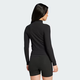 Adidas Damen-Langarm-Strickjacke, Slim Sportswear, Yoga-Kleidung, Fitnesskleidung, vielseitiger und atmungsaktiver Sommerstil, schwarzer schwarzer XXS