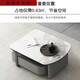三栖虎岩板茶几现代简约客厅家用茶几小户型旋转意式岩板茶几电视柜 14070鱼肚白旋转茶几100真岩板