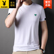 Playboy (PLAYBOY) brand ice silk cool short-sleeved T-shirt for men's new summer thin round neck loose casual solid color half-sleeved top 6995 Ha Qing M 170