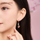 Ginqianhui 925 silver cat earrings for women 2025 new peach blossom earrings jewelry birthday and Valentine's Day gifts for girlfriend Cat and Flower Earrings/925 Silver + Seven Warehouse Delivery/Next Day Delivery Anniversary Gift/Exquisite Gift Box/Girlfriend
