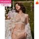 Modal Weichstahl Ring dünne Tasse ätherische Öl BH Big Brüste zeigen kleine Unterwäsche für Frauen Spitze sexy Anti-S-Sagen-Komfort Set Schwarzer BH 2128 75B 34c Cup