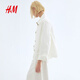 H&M2025秋季新款女装镂空刺绣设计牛仔外套1273925 白色 S 160/88