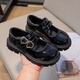G.duck Girls Fashion Black Leather Shoes Performance Shoes Princess Glossy Student Soft Sole Comfortable Children's Shoes BS-Black Glossy 913 (Comfortable Soft Sole) 26 Inner Length 16.3cm