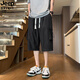 JEEP SPIRIT Jeep Army Green Working Shorts Men's Summer Ice Silk Cool Cropped Pants Men's Loose Casual Harun Sports Pants 679 Military Green M About 90-120 Jin [Jin equals 0.5 kg] Can be worn