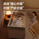 COOLBABY婴儿床床体可升降无缝拼接床 一键开合多功能便携宝宝床 灰【尊贵款】旗舰+尿布台+4D床垫