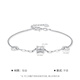 Jin Zhifu inherited platinum bracelet for women with small waist PT950 round cake LOVE crushed ice bracelet for girlfriend and wife birthday gift small waist bracelet about 3.2 grams