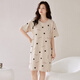 
Summer, baby, show off nightgown for women in summer with breast pads, extra long style to ankle long skirt for delivery, can be worn with a dress with short sleeves pure cotton pajamas X12529 M