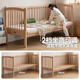 
Genji Wooden Full Solid Wood Children's Splicing Bed with Guardrail Baby Baby Cottage Lifting Bedside Widthing Artifact Children's Bed 0.8 meters Children's Splicing Bed + Mattress 8cm Thick J115