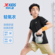 特步（XTEP）童装男童夏装儿童速干短袖T恤夏季新款中大童短T运动上衣 纯正黑【9005】 165 cm
