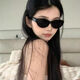 Jennies gleiche Sonnenbrille für Frauen Outdoor -Fotografie Sonnenbrille Sonnenbrille Retro Heiße Mädchen Katze Augen zeigen kleine Brillen europäische und amerikanische Katzenaugen Sonnenbrille [1]