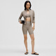 Lululemon丨Define Women's Sports Short Jacket *Ribbed Nulu Wicking LW3HB6S Warm Brown Gray S/6