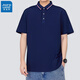 真维斯（Jeanswest）短袖POLO衫夏季纯色绣标上衣服polo衬衫 浅灰698 L （建议100-110斤）