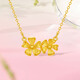 Saturday Lucky Yellow 18K Gold Necklace Women's Flower Pendant Simple, Low-key, Luxurious Holiday Gift for Girlfriend Necklace (40+5cm adjustable)